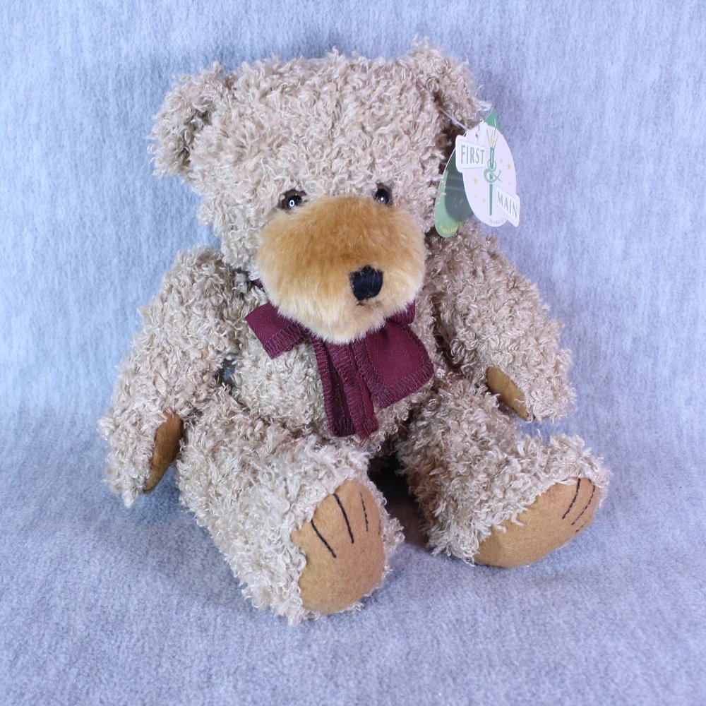 First & Main SCRAGGLES‎ Teddy Bear Plush 9" Stuffed Animal NEW Toy